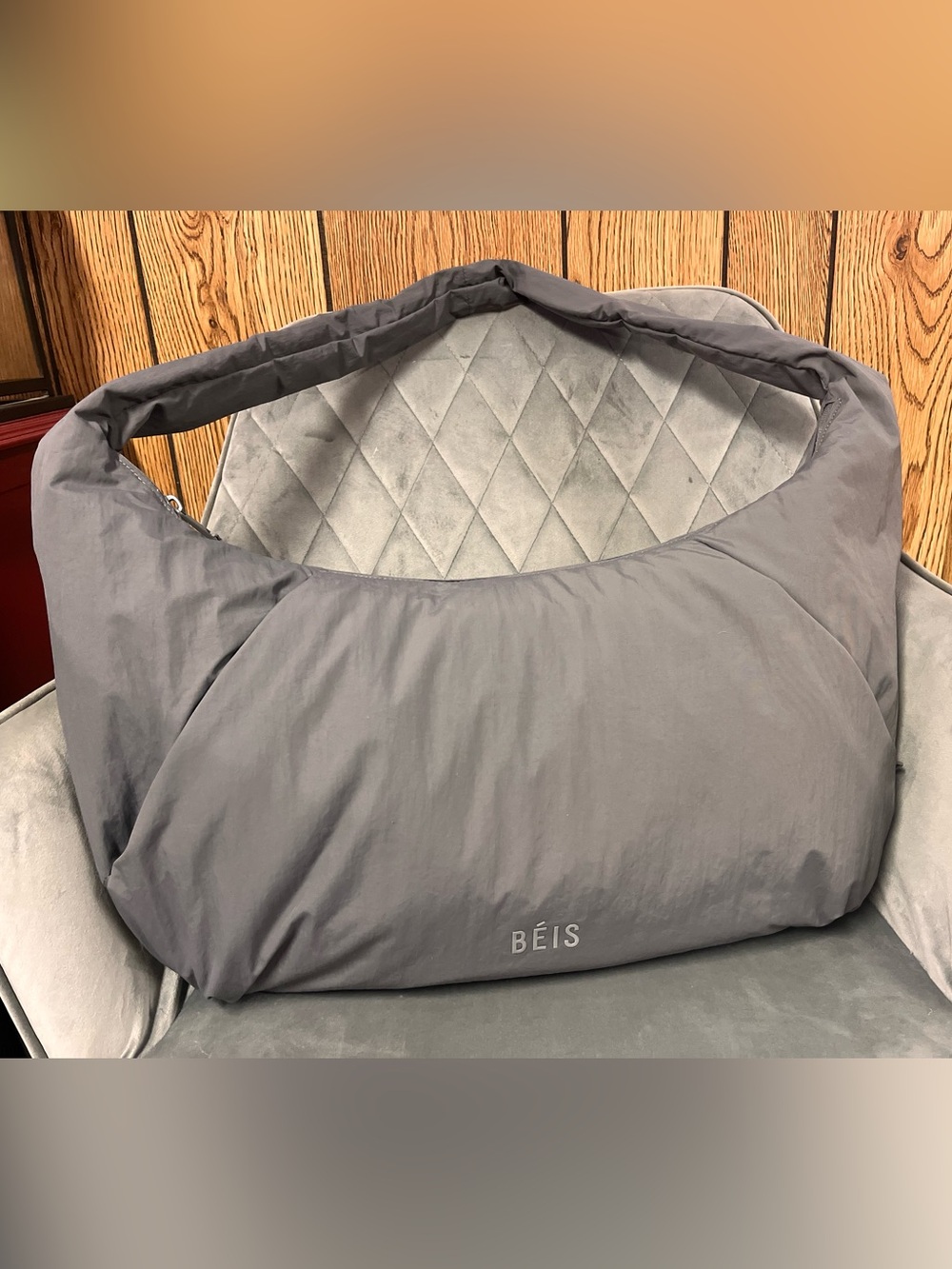 BEIS oversized crescent catchall in Charcoal